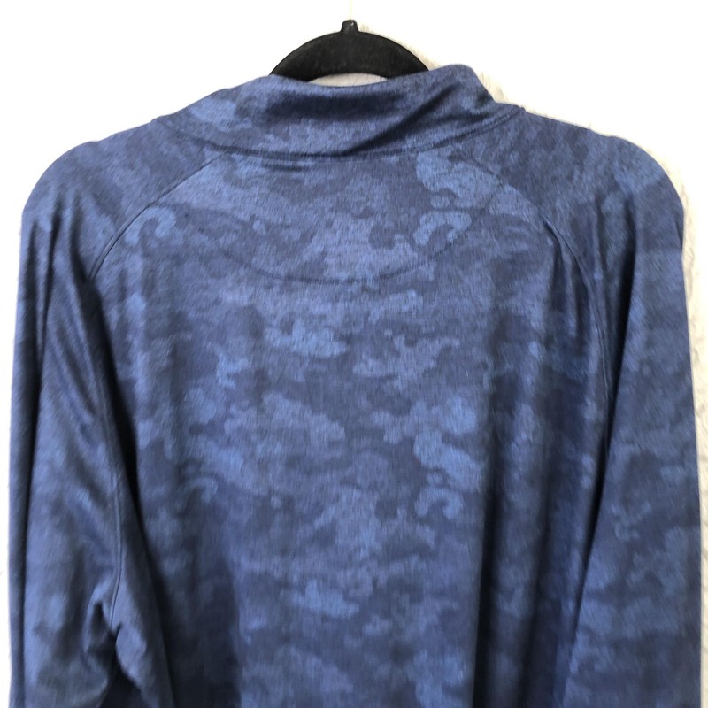 Fish Hippie Quarter Zip Pullover Shirt Mens 2XL Blue Camo Stretch Performance gallery