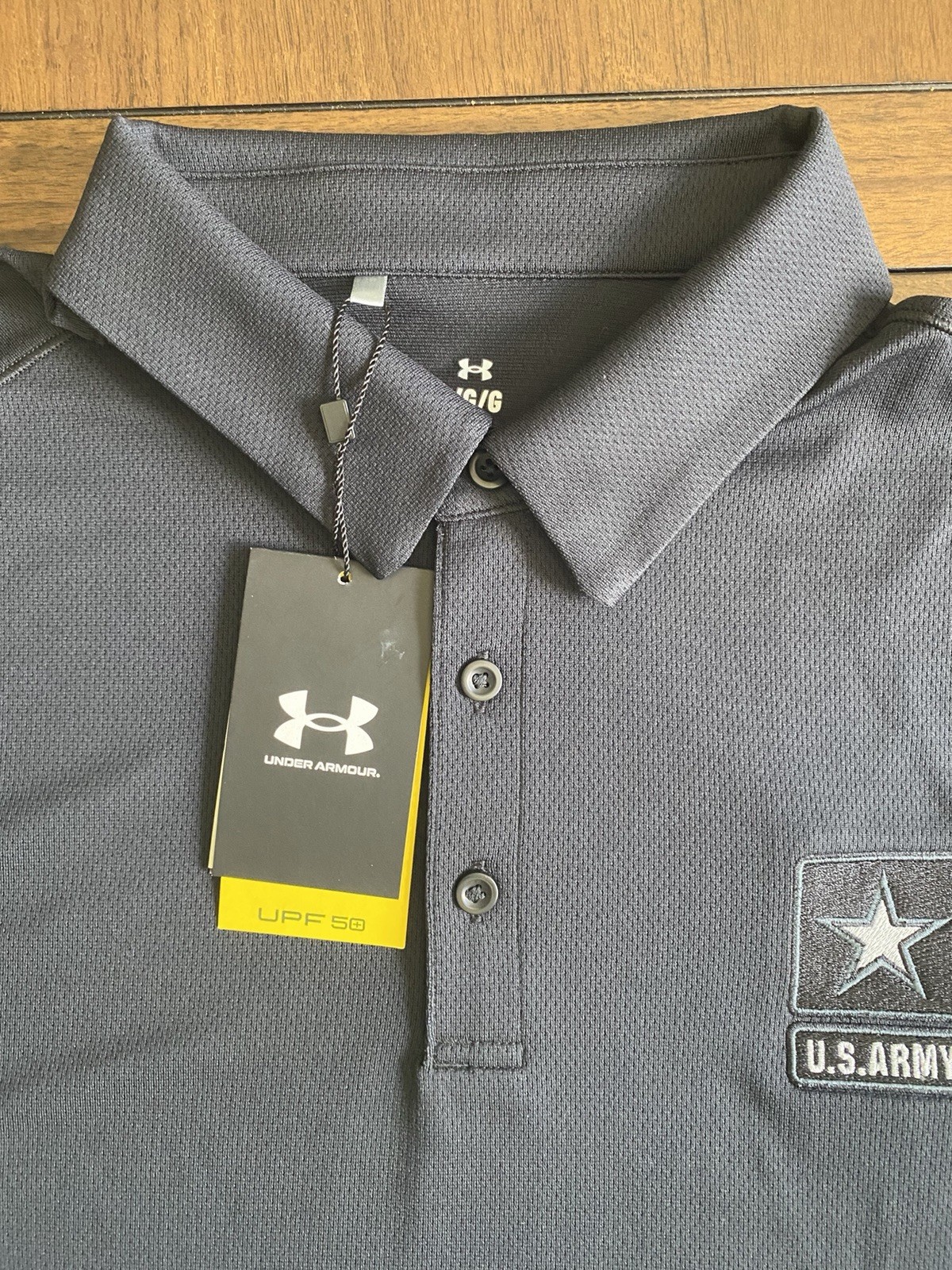 Under Armour Mens US Army Black Polo Short Sleeve Short XX-Large 2XL NWT gallery