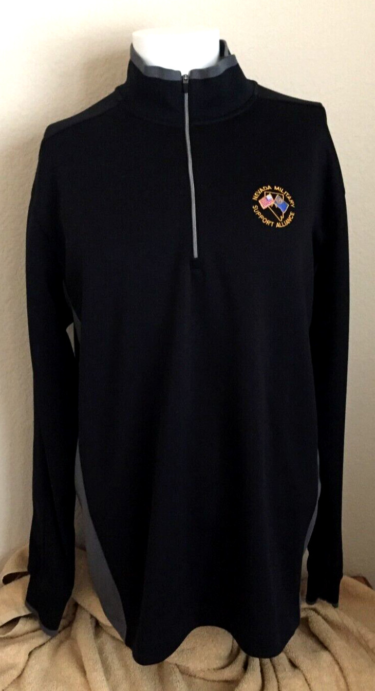 NEVADA MILITARY SUPPORT ALLIANCE NIKE GOLF 1/4 ZIP PULLOVER - MENS SZ XL - NICE! gallery