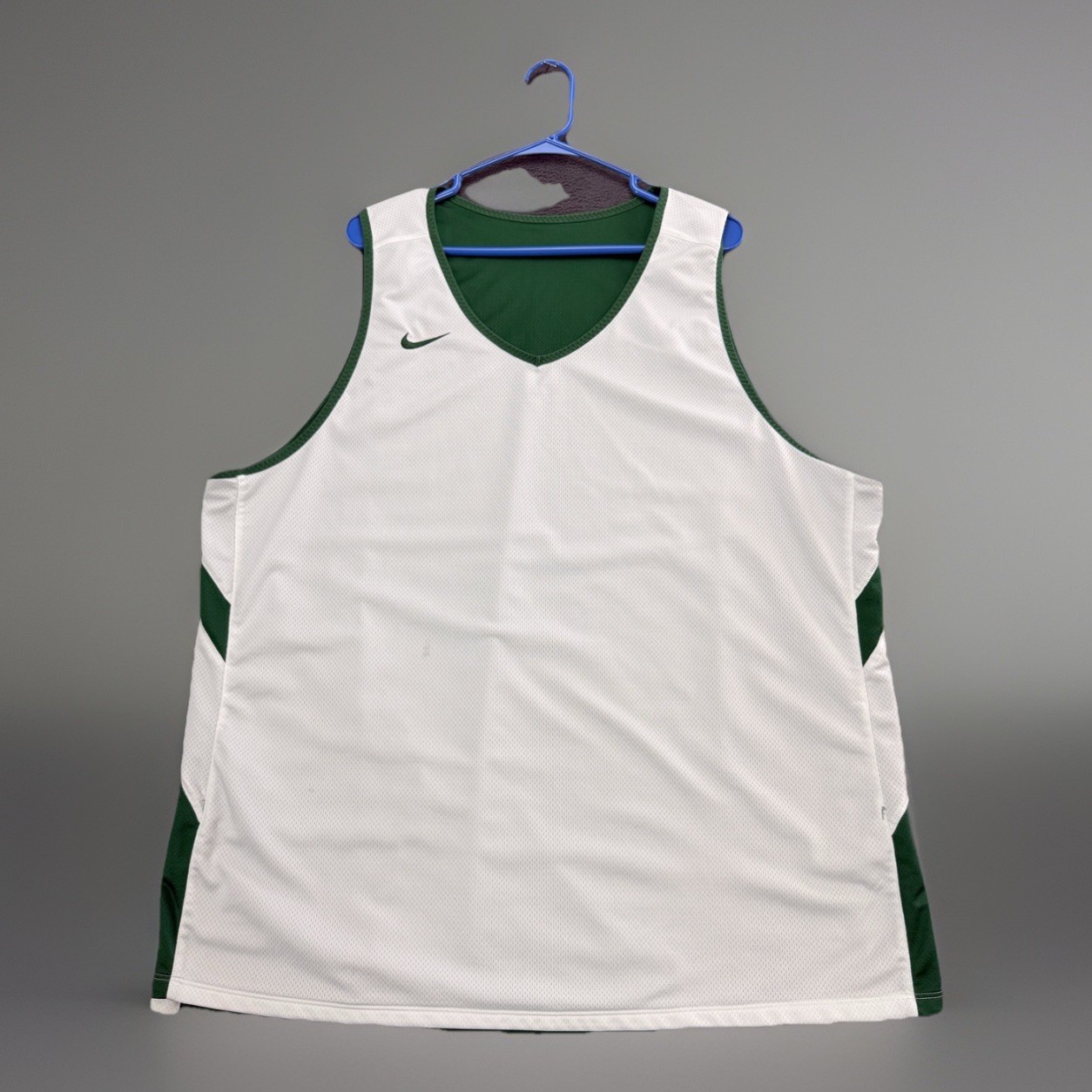 Nike Reversible Basketball Jersey Men’s 3XL Green White Mesh Sleeveless Top gallery