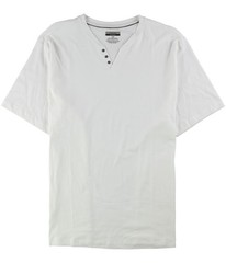 Alfani Mens Split Neck Henley Shirt, brightwhite, Big & Tall, Big 2X