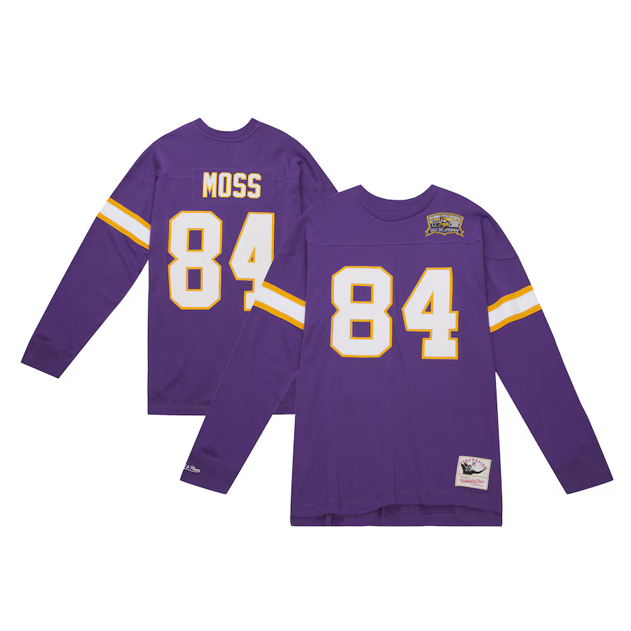 Men's Mitchell & Ness Randy Moss Purple Minnesota Vikings 2000 Retired Player 84 gallery