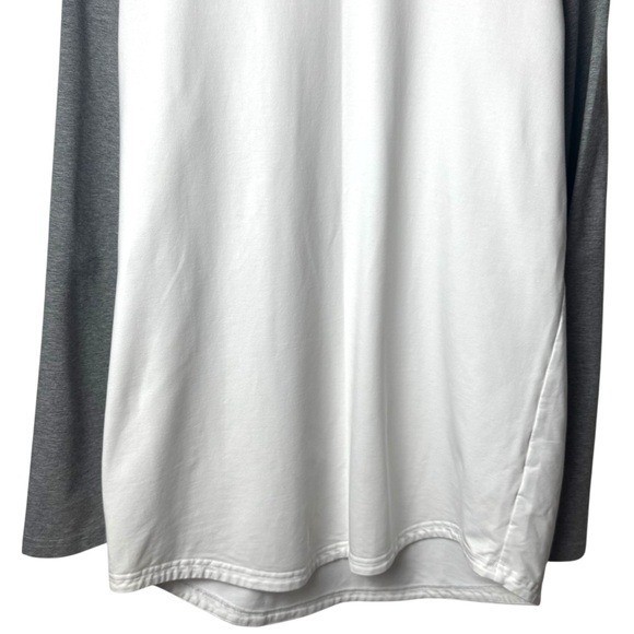 Bylt Basics Drop Cut Lux Long Sleeve Baseball Grey White Athletic Comfort L gallery