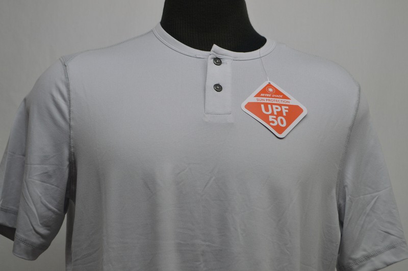NEW Hi-Tec Shade UPF 50 Quick Dry Men's Crew Cement Heather S/S Shirt Size MED gallery