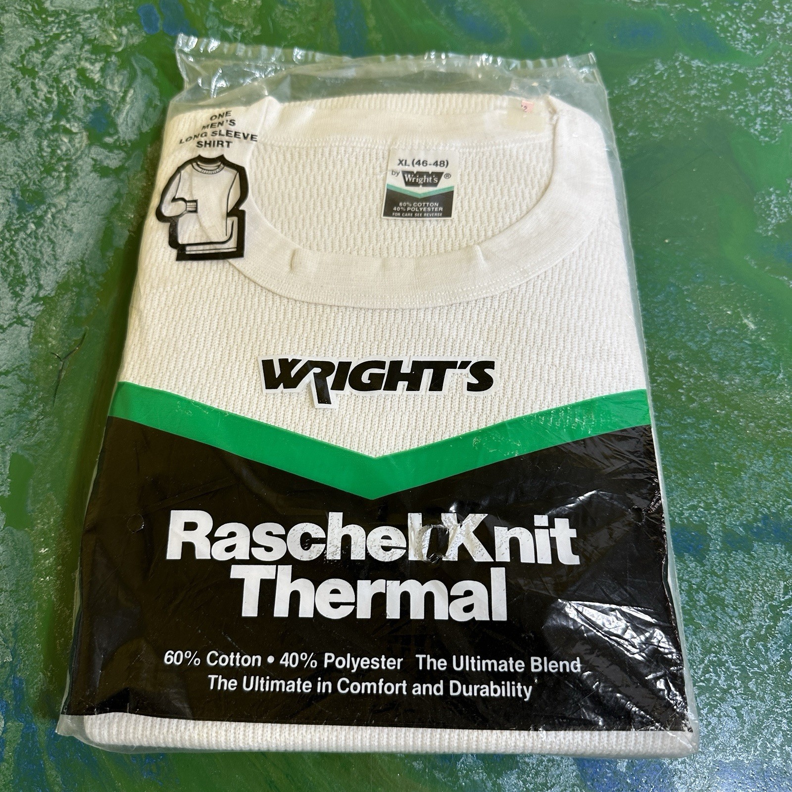NEW Wright's Raschel Knit Thermal Men's Long Sleeve XL Shirt USA Made NOS NWT gallery