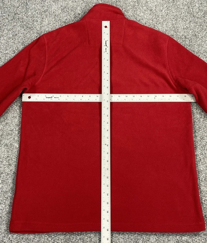 Chaps Mens Fleece 1/4 Zip Pullover Long Sleeve Red Size Large gallery