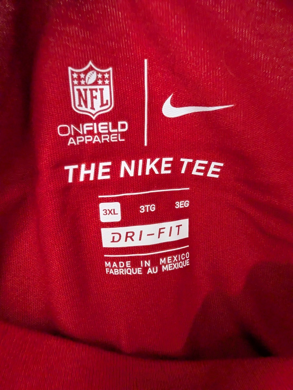 Mens Tampa Bay Buccaneers Nike NFL Red Long Sleeve Shirt Dri-Fit OnField Sz 3XL gallery
