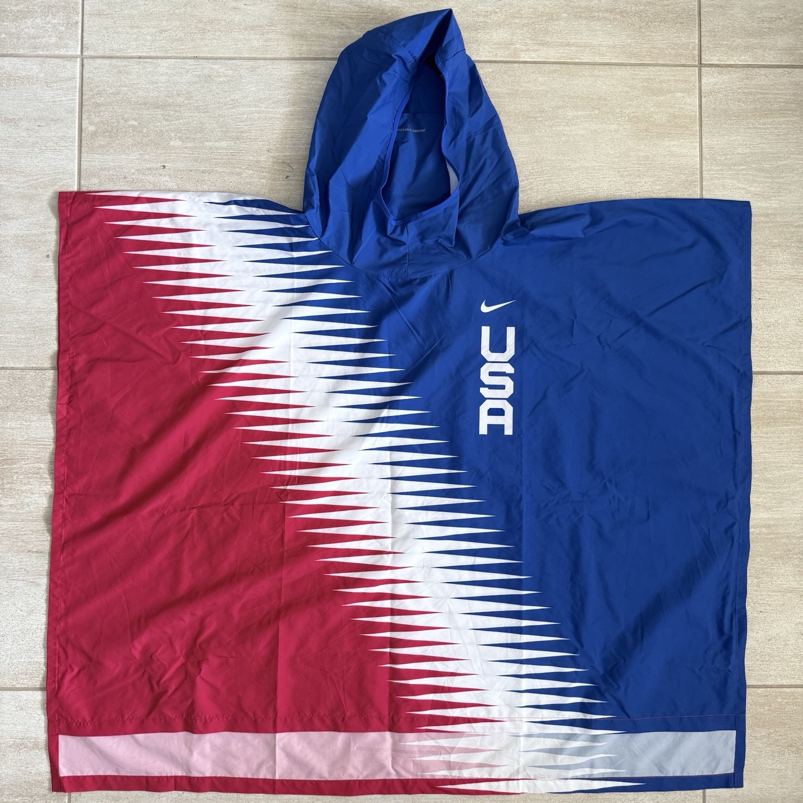 NEW NIKE TEAM USA HOODED PULLOVER PONCHO (CV0431) SZ S/M UNISEX! - 0339 gallery