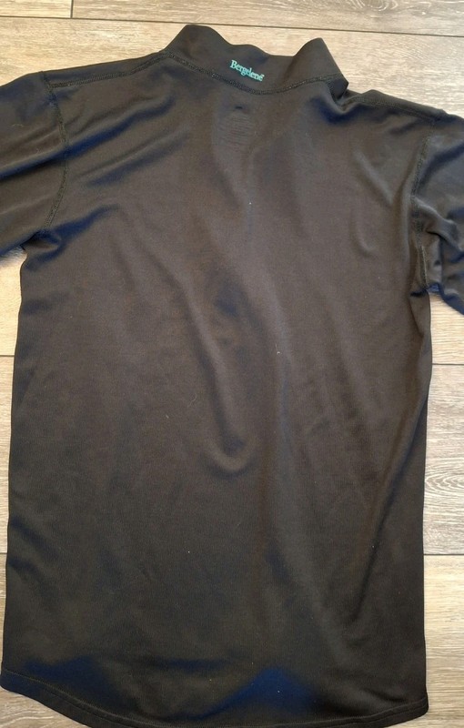 EMS Bergelene Men's Medium Black Quarter Zip Base Layer Top Technical Hiking EUC gallery