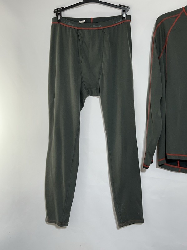 LL Bean Lightweight Long Sleeve Shirt Men L Tall Sport Stretch Base Layer Gray gallery
