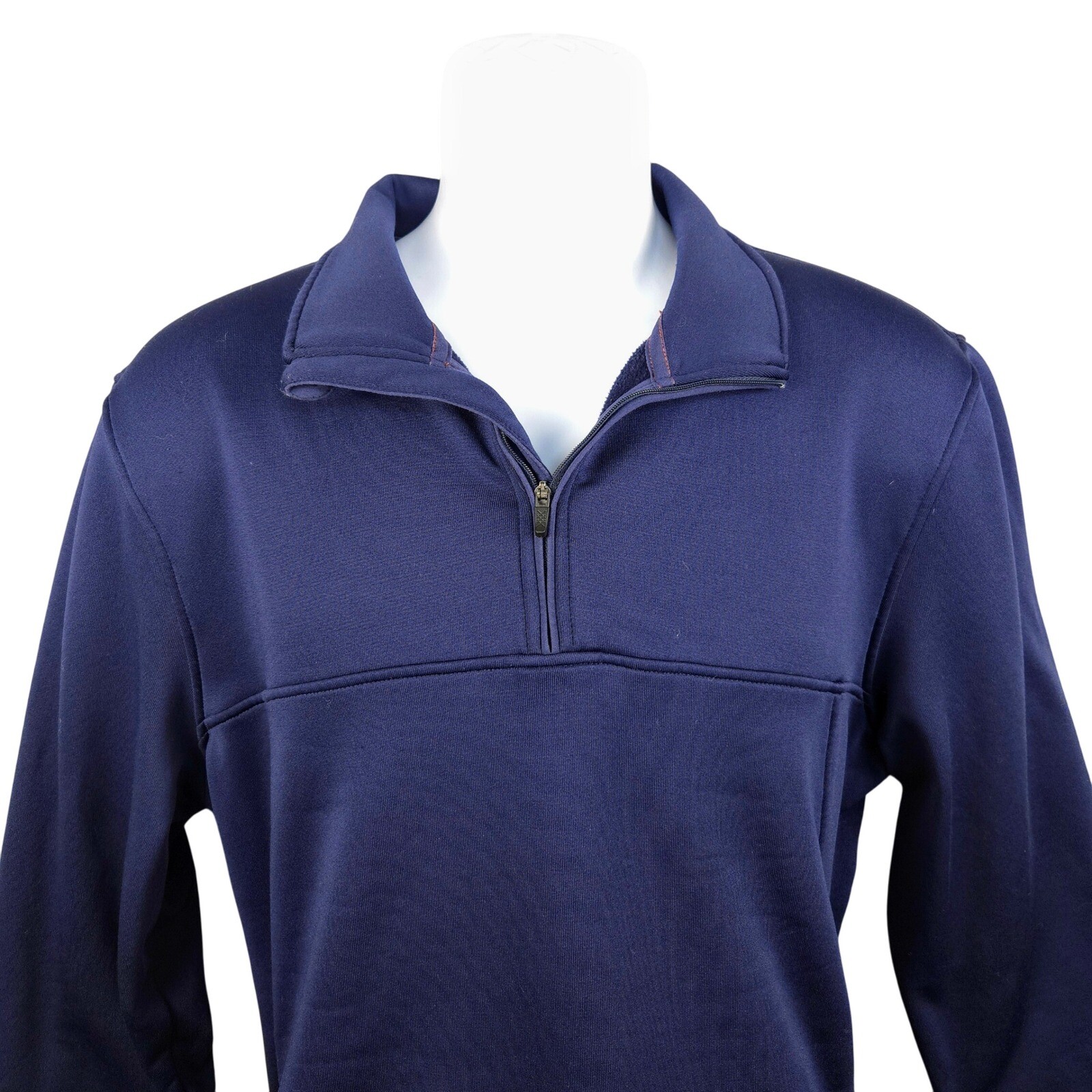 Rhone Quarter Zip Pullover Athletic Training Layering Top Navy Blue L gallery