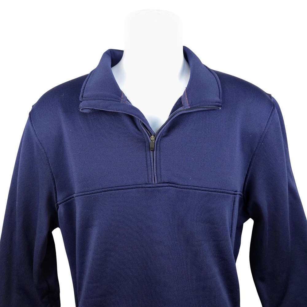 Rhone Quarter Zip Pullover Athletic Training Layering Top Navy Blue L