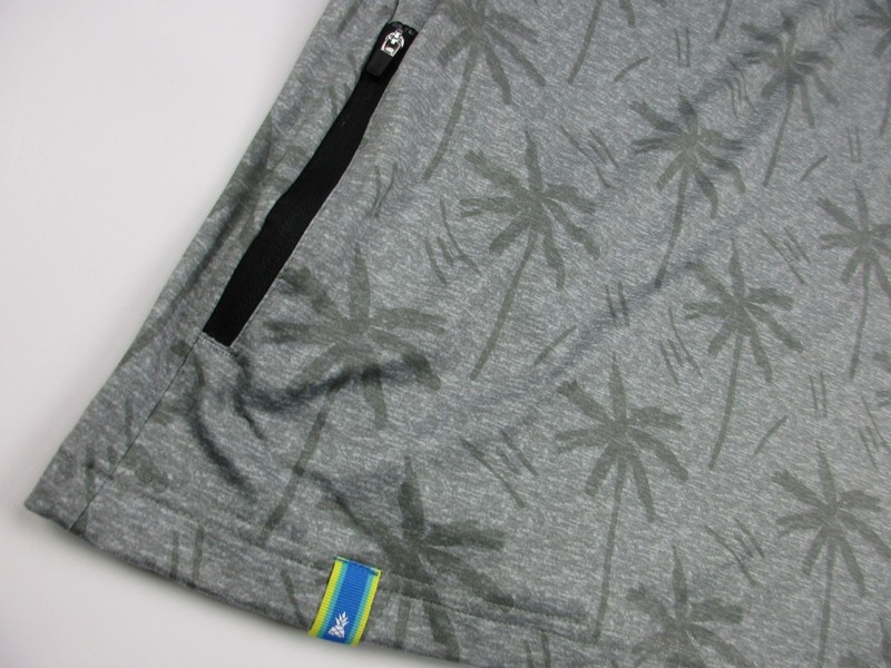 Mens Large Chubbies 1/2 Zip Pullover performance gray palm hawaiian golf gallery