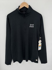 NEW Vuori Ponto 1/2 Zip Mock Neck Pullover Mens Large Ink Heather