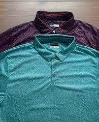 PGA Tour Golf Polo Shirt Lot Mens XLarge Performance Blue and Purple NWOT (197)