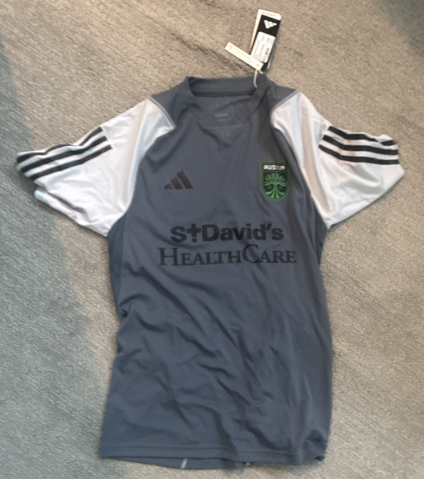 adidas Tiro 23 Training Aeroready Soccer Jersey Men’s S Gray/White Short Sleeve gallery