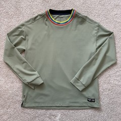 Rhone Retro Session Mock Neck Lightweight Insulating Midlayer Green Men’s Medium
