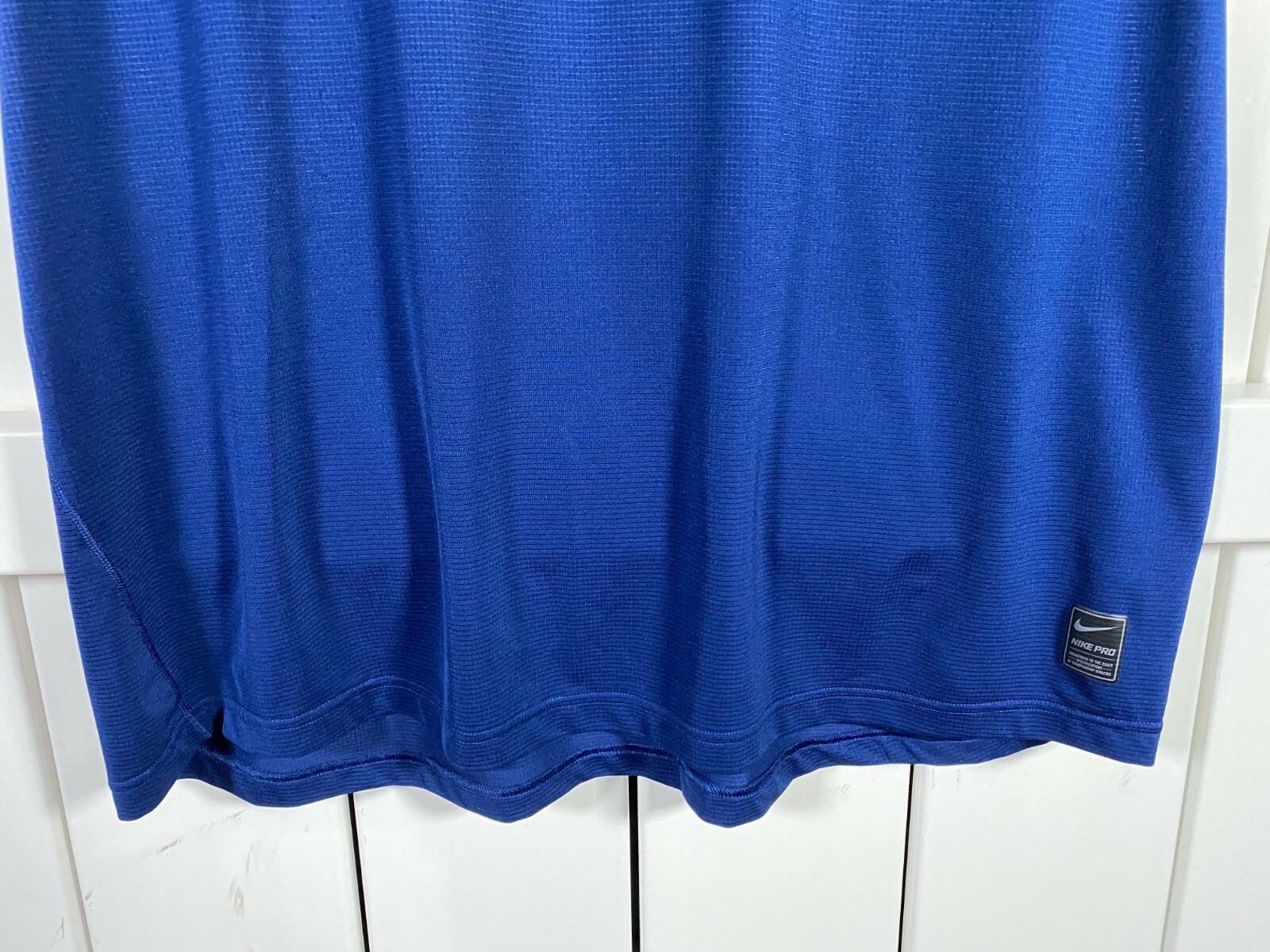 New - Nike - Workout/Training Shirt - Blue - Stretch - Unique Back Design - XXL gallery