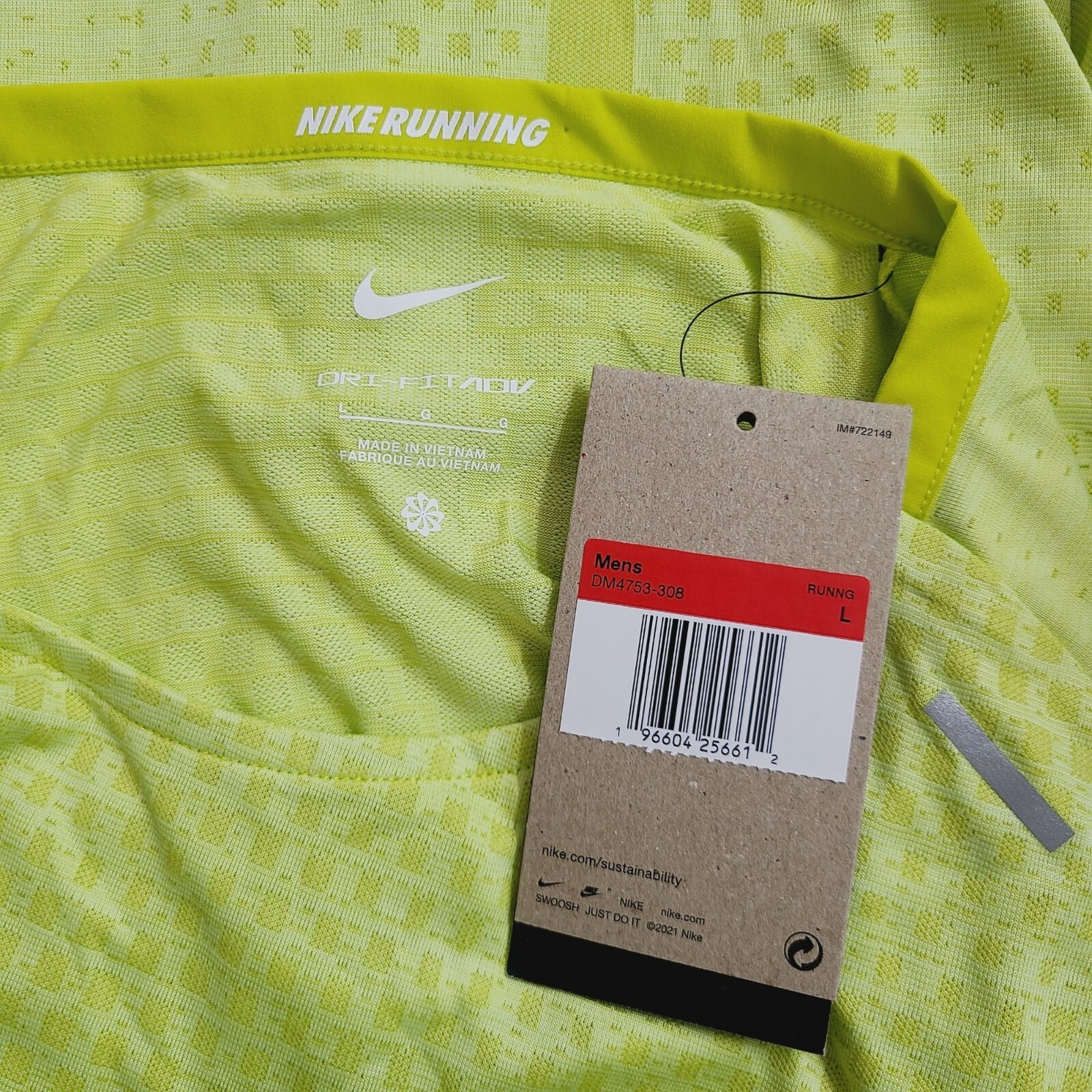 Nike Dri-Fit ADV Run Division Running Shirt DM4753-308 Size L Bright Cactus gallery
