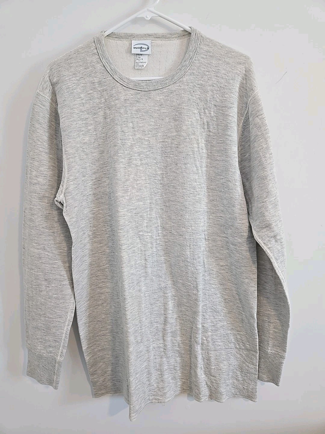 Men's Vintage Duofold Double Layer Thermal Shirt Wool Blend Tall Large USA Made gallery