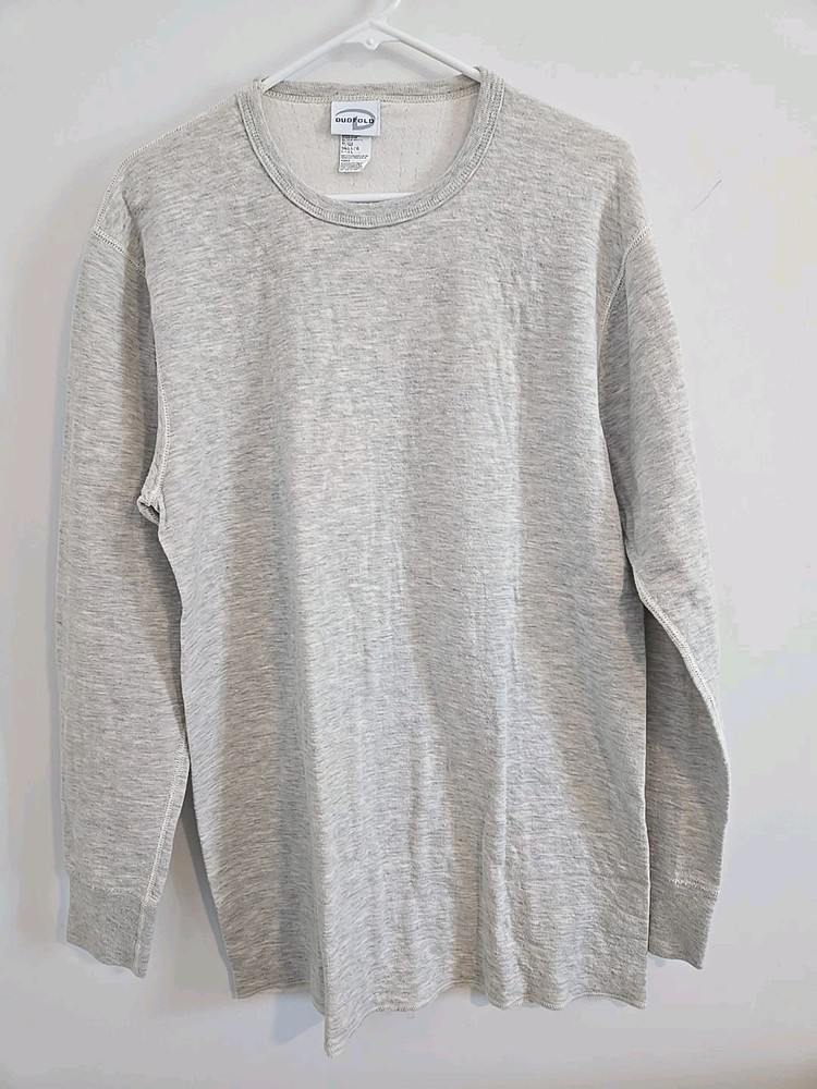 Men's Vintage Duofold Double Layer Thermal Shirt Wool Blend Tall Large USA Made
