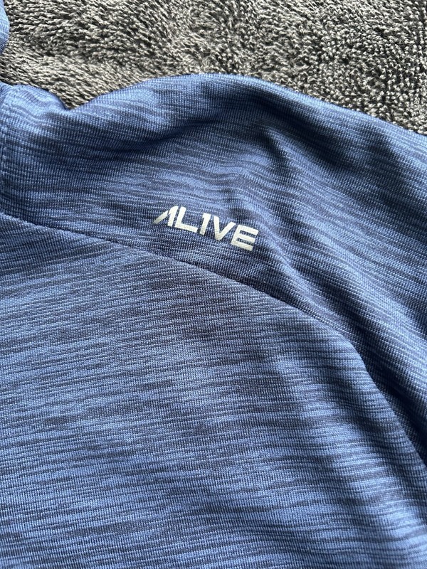 Alive Athletic Base Layer Quick-Dry Hoodie Blue Shirt Size X-large Long Sleeve gallery