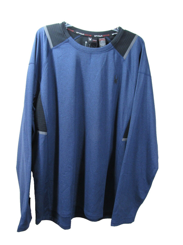 SPYDER Mens Pullover Active Performance Top Blue Dust Navy Heather Size XLarge gallery