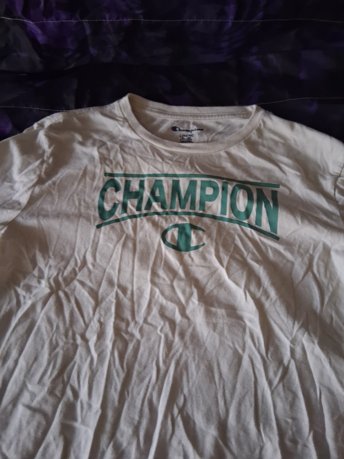 Champion Longsleeve Large L14-16 SET OF 2 DARK FOREST GREEN & WHITE gallery