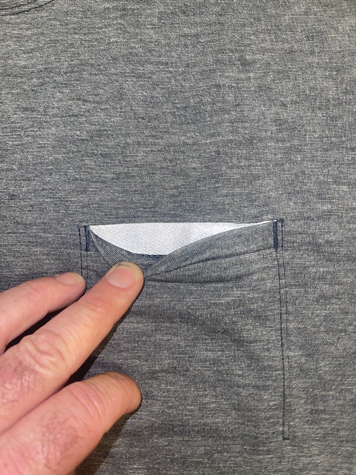Lululemon Mens Gray Long Sleeve Stretch Metal Tech Run Pocket T Shirt XL gallery