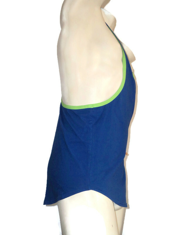 Muscle "Y" Back Cotton Tank Top - Go Softwear Cadet/Lime XL gallery