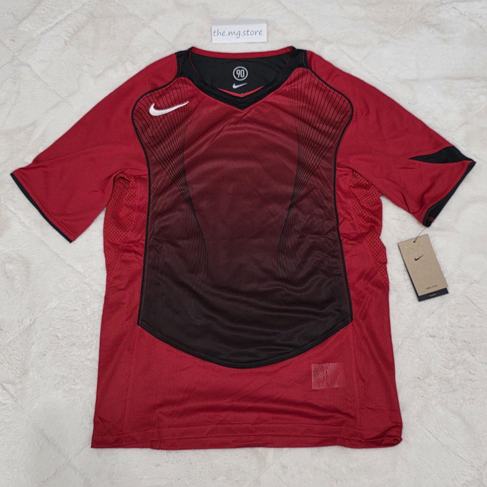 Nike Total 90 Dri-Fit Loose-Fit Red/Black Soccer Jersey Men’s Sz L HV1178-687 gallery