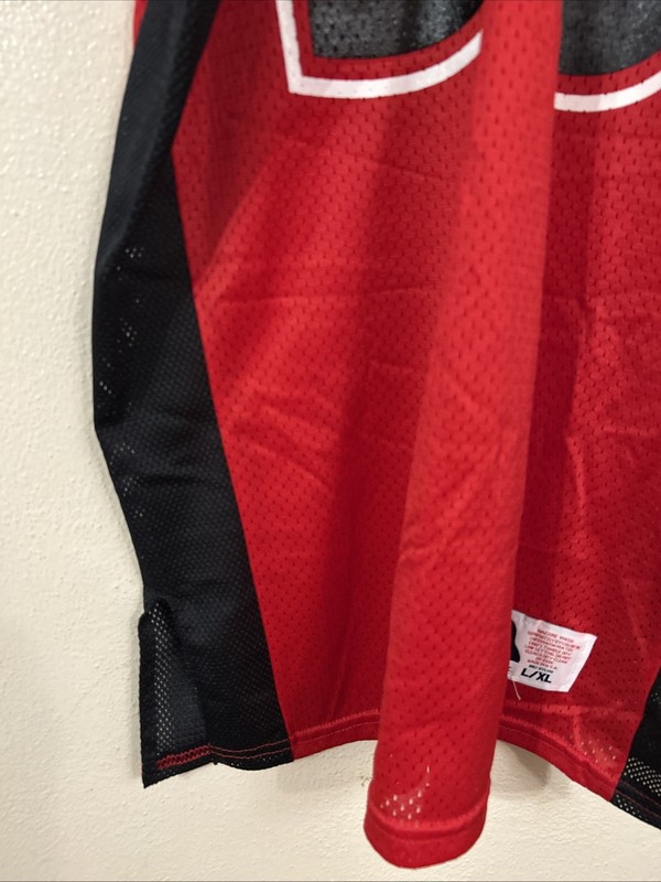 Vintage Sports Belle Inc High school Football Jersey Size L/XL Red Black Hornets gallery