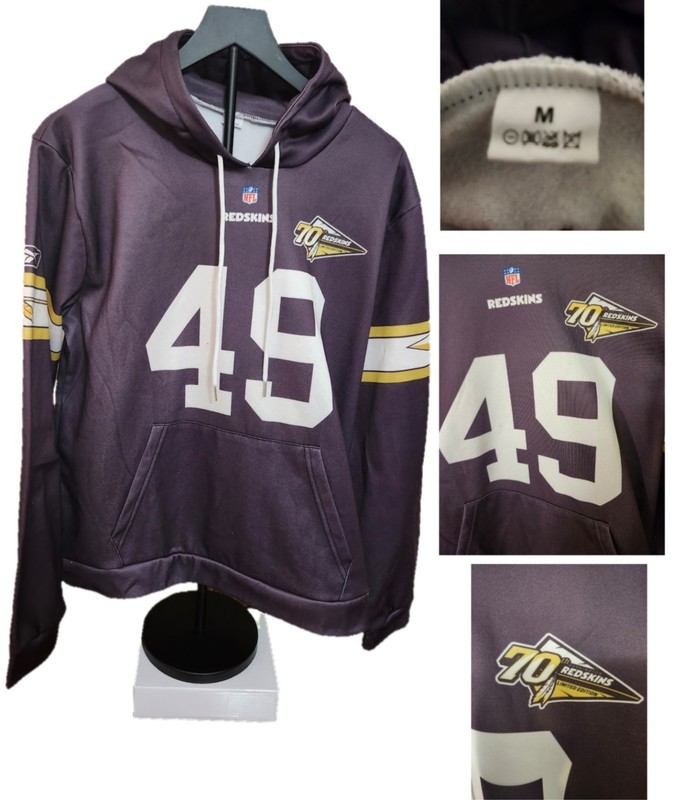 Washington Redskins #49 Mitchell 70th Anniversary Pullover Hoodie Medium Reebok gallery