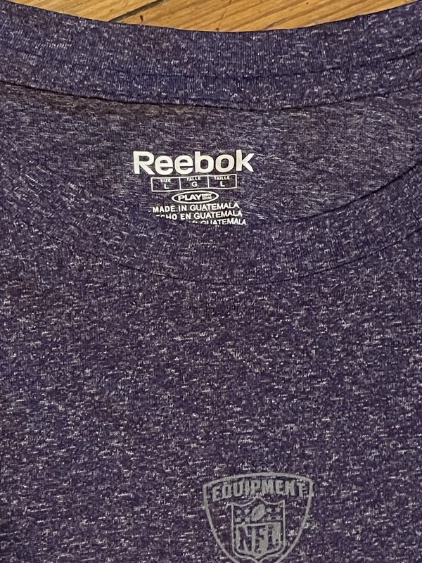 baltimore ravens reebok dry t-shirt moisture wicking tshirt mens large L gallery