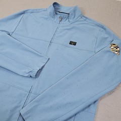 TravisMathew Full Zip Jacket Men Medium Blue Nashville Predators Hockey Stretch