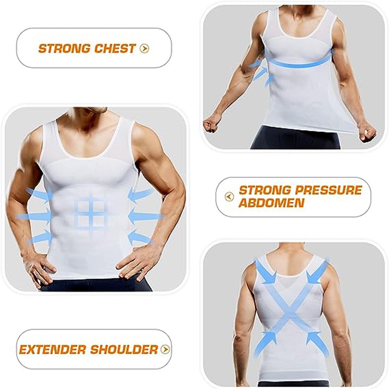 Compression Vest Shirt Sleeveless Men Body Shaper Base Layer Slimming Tank Top gallery