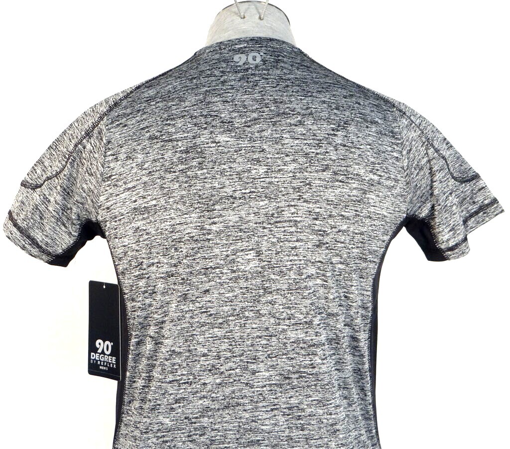 90 Degree By Reflex Charcoal Short Sleeve Athletic Shirt Men's NWT gallery
