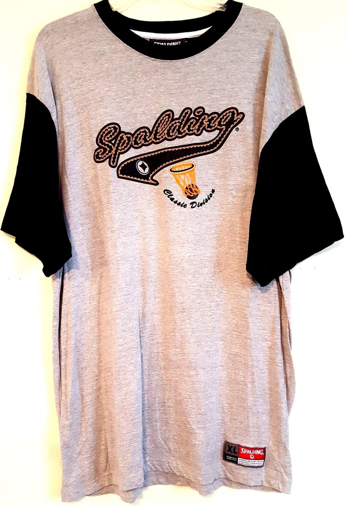 SPALDING ATHLETIC RN 59786 ~Classic Division~ Graphic Athletic Basketball Tee XL