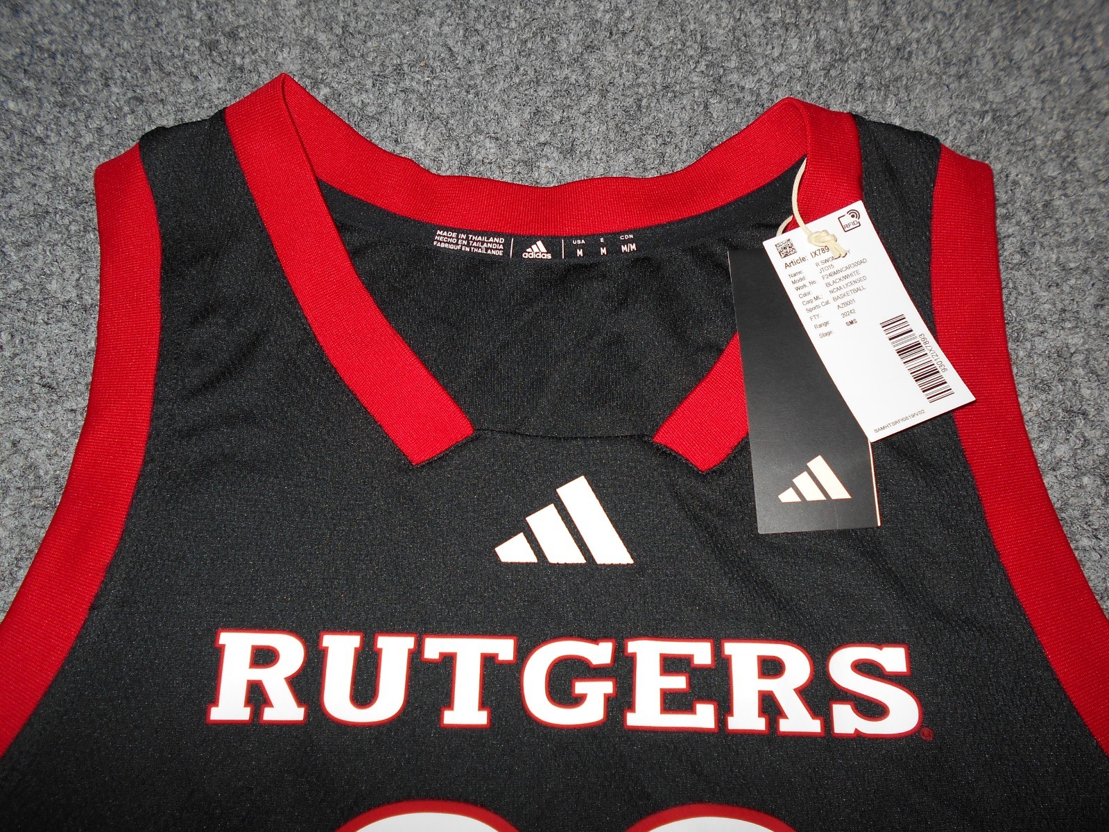 2023 ADIDAS NEW! W/TAGS RUTGERS UNIVERSITY MENS MEDIUM 00 BASKETBALL JERSEY gallery