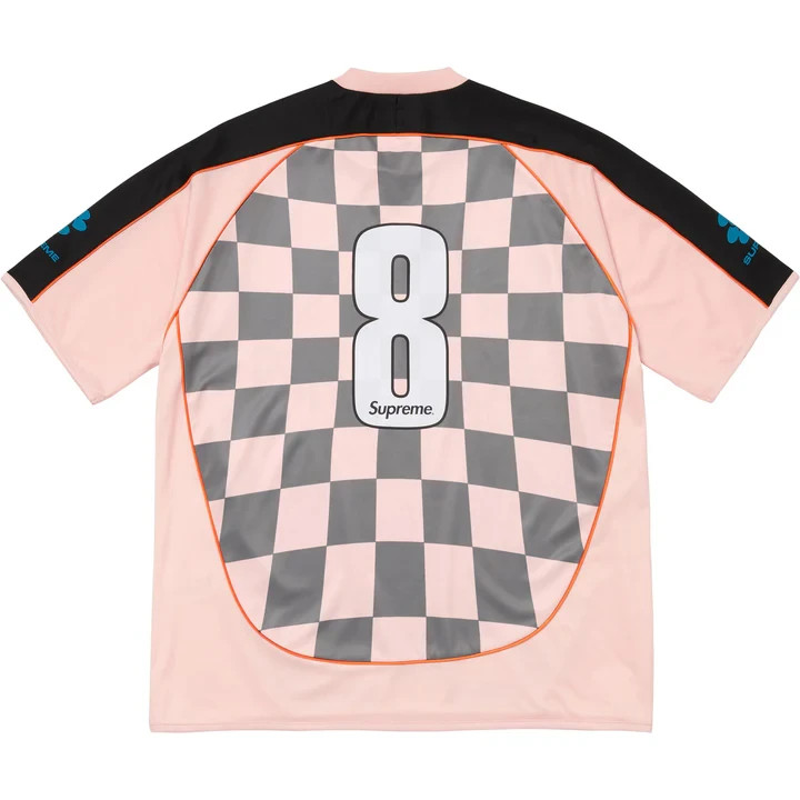 SS26 Supreme Checkerboard Soccer Jersey Pink XL gallery