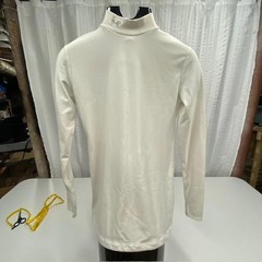 Under Armour ColdGear Compression Mock Neck Shirt Mens LG White Base Layer