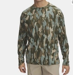 UNDER ARMOUR 2XL UA AVY FISH ELITE PRINTED CAMO LONG SLEEVE TOP UPF30 New