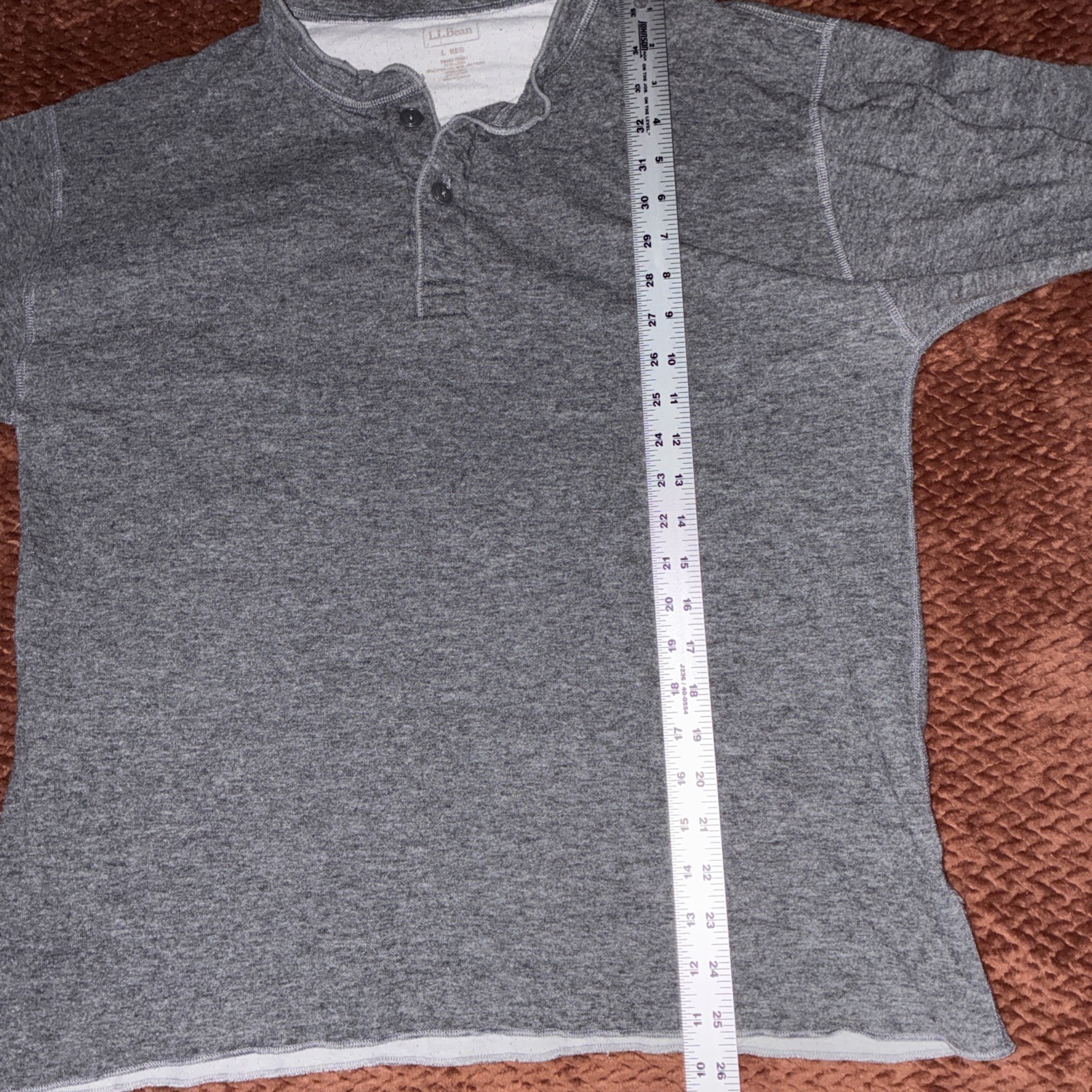 Vintage LL Bean Double Layer Long Sleeve Cotton Wool Shirt Mens Large Gorpcore gallery