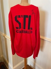 Fanatics Mens MLB St Louis Cardinals Dash Abbreviation Tee L/S baseball XL NWT