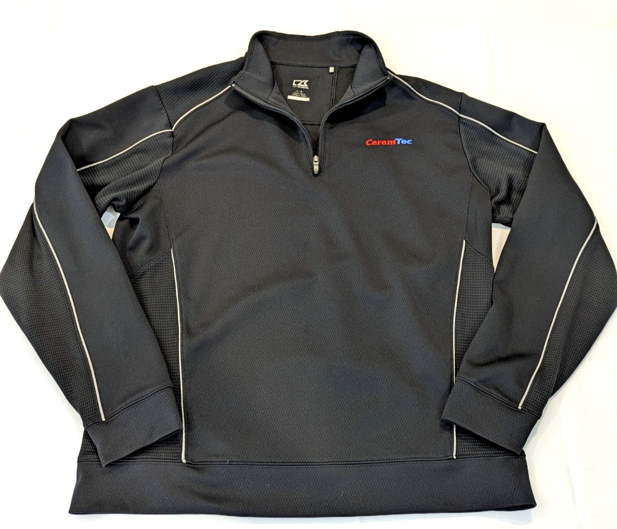 Cutter & Buck CB DryTec Pullover 1/4 Zip Men's Large Black Long Sleeve gallery