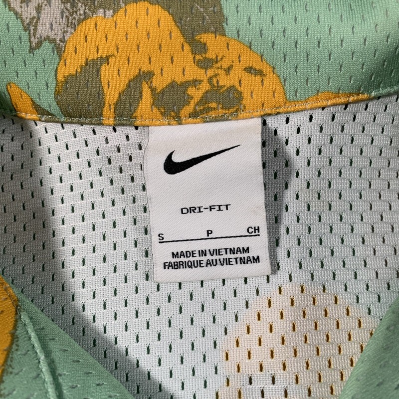 Mens Size S Nike Sportswear Floral Mesh Resort Button Down Shirt gallery
