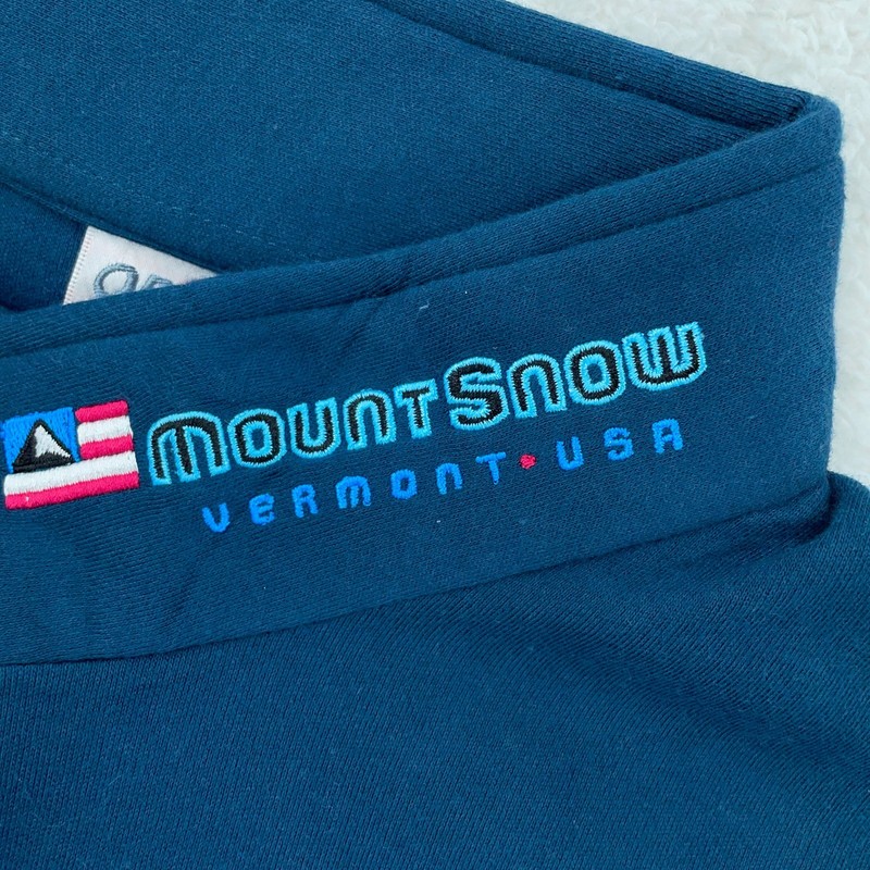 Odlo 1/4 Zip Pullover Mens XL Pacific Blue Ski Mount Snow Vermont USA Sweater gallery