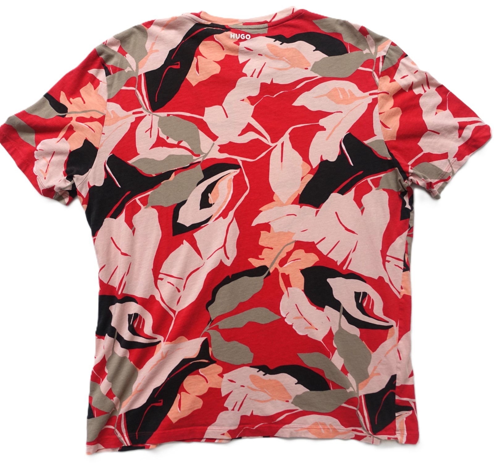 HUGO BOSS RED TAG~MINT!!~RED FLORAL PRINT 100% COTTON MEN'S XXL T-SHIRT gallery