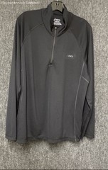 ASICS Men’s Black 1/3 Zip Pullover Active Trainer Jacket Textured Sz XL