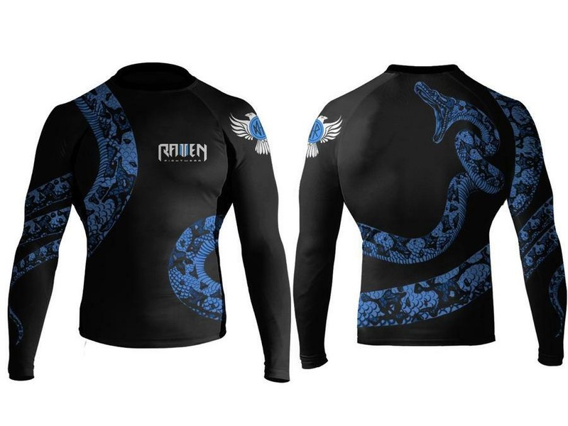 Raven Fightwear Ranked BJJ Men's Long Sleeve Rashguard Various Colours & Styles gallery